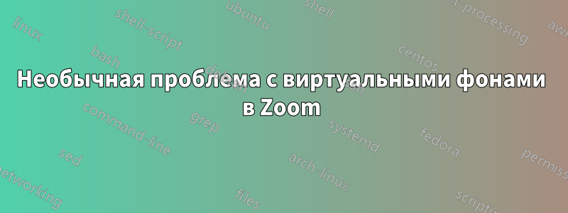 Необычная проблема с виртуальными фонами в Zoom