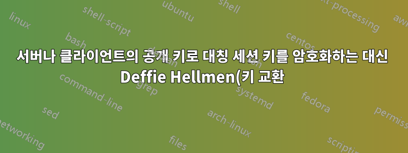 서버나 클라이언트의 공개 키로 대칭 세션 키를 암호화하는 대신 Deffie Hellmen(키 교환)을 사용하는 이유는 무엇입니까?