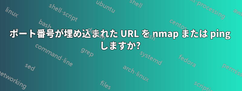 ポート番号が埋め込まれた URL を nmap または ping しますか?