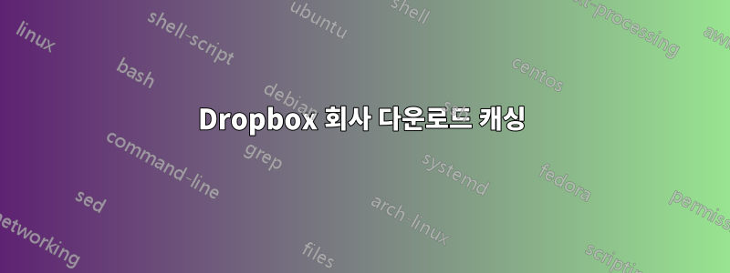 Dropbox 회사 다운로드 캐싱