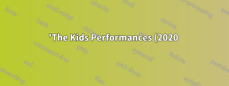 'The Kids Performances (2020).mp4'와 같은 파일 이름을 'Kids Performances, The (2020).mp4'로 바꾸는 일괄 명령