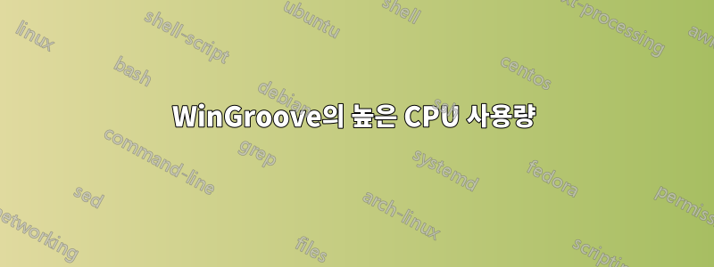 WinGroove의 높은 CPU 사용량