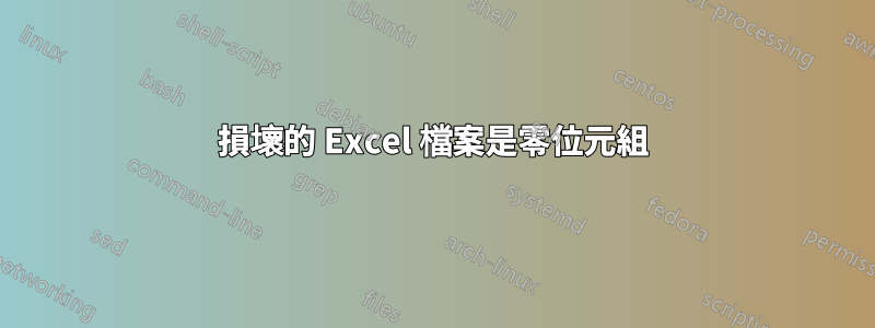 損壞的 Excel 檔案是零位元組