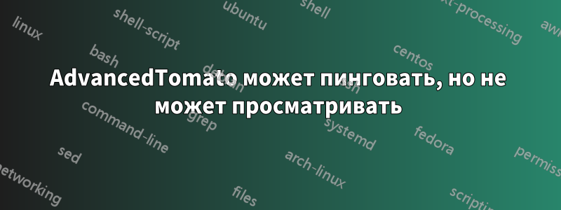 AdvancedTomato может пинговать, но не может просматривать