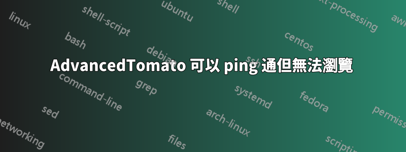 AdvancedTomato 可以 ping 通但無法瀏覽