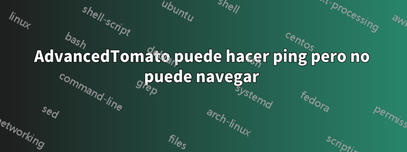 AdvancedTomato puede hacer ping pero no puede navegar