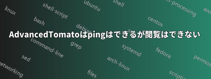 AdvancedTomatoはpingはできるが閲覧はできない