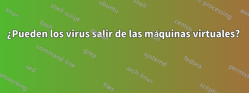 ¿Pueden los virus salir de las máquinas virtuales? 