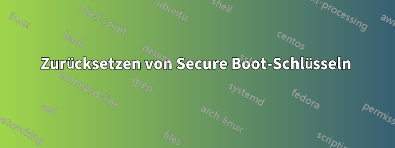 Zurücksetzen von Secure Boot-Schlüsseln