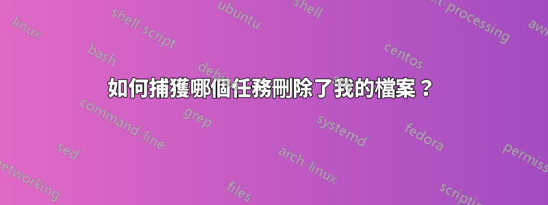 如何捕獲哪個任務刪除了我的檔案？