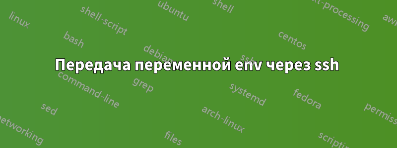 Передача переменной env через ssh