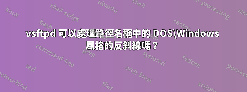 vsftpd 可以處理路徑名稱中的 DOS\Windows 風格的反斜線嗎？