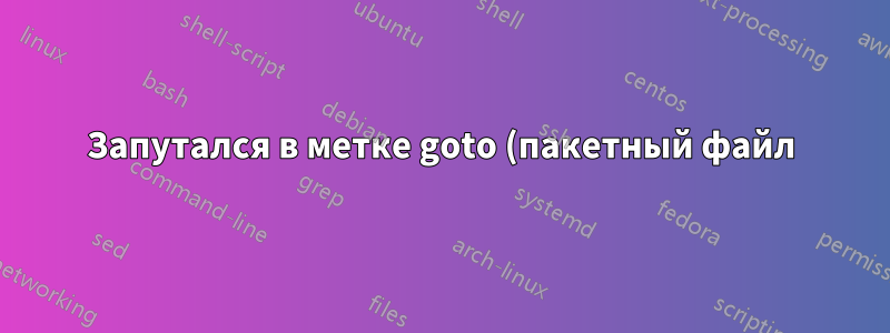 Запутался в метке goto (пакетный файл) Windows
