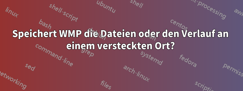 Speichert WMP die Dateien oder den Verlauf an einem versteckten Ort?