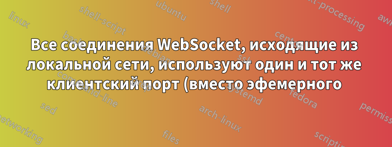 Все соединения WebSocket, исходящие из локальной сети, используют один и тот же клиентский порт (вместо эфемерного) при подключении к локальному веб-серверу. Почему?