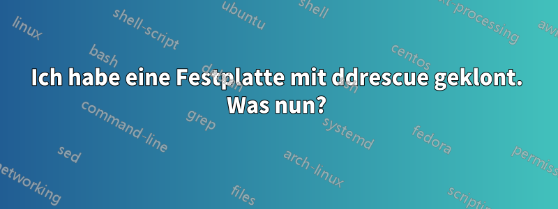 Ich habe eine Festplatte mit ddrescue geklont. Was nun?