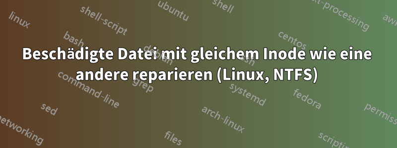 Beschädigte Datei mit gleichem Inode wie eine andere reparieren (Linux, NTFS)