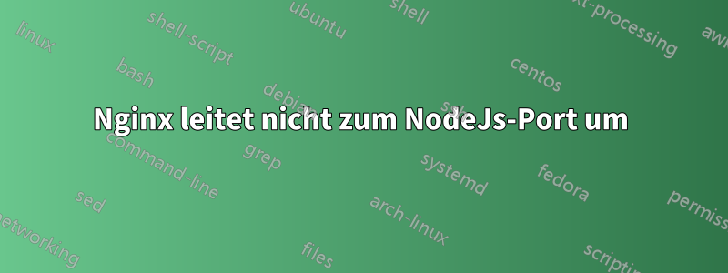 Nginx leitet nicht zum NodeJs-Port um