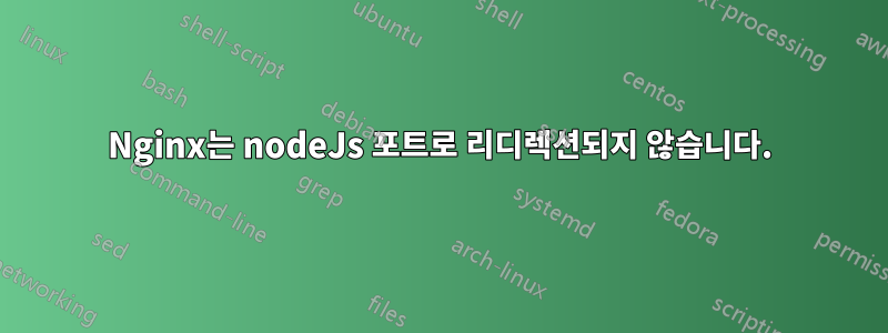 Nginx는 nodeJs 포트로 리디렉션되지 않습니다.