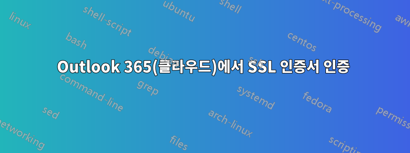 Outlook 365(클라우드)에서 SSL 인증서 인증