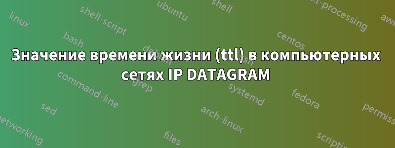 Значение времени жизни (ttl) в компьютерных сетях IP DATAGRAM