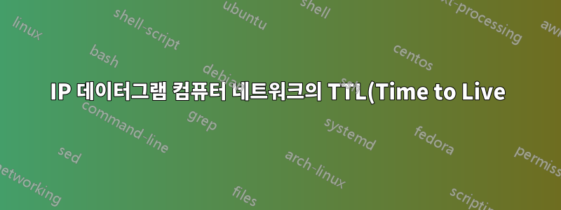 IP 데이터그램 컴퓨터 네트워크의 TTL(Time to Live) 값