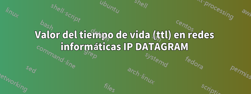 Valor del tiempo de vida (ttl) en redes informáticas IP DATAGRAM