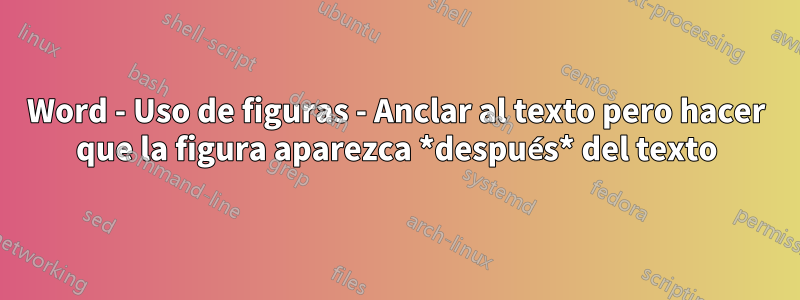 Word - Uso de figuras - Anclar al texto pero hacer que la figura aparezca *después* del texto