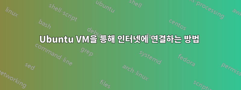 Ubuntu VM을 통해 인터넷에 연결하는 방법