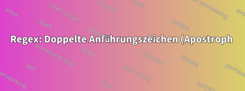 Regex: Doppelte Anführungszeichen (Apostroph) in einem HTML-Tag löschen (aus Zeichenfolge)