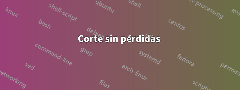 Corte sin pérdidas