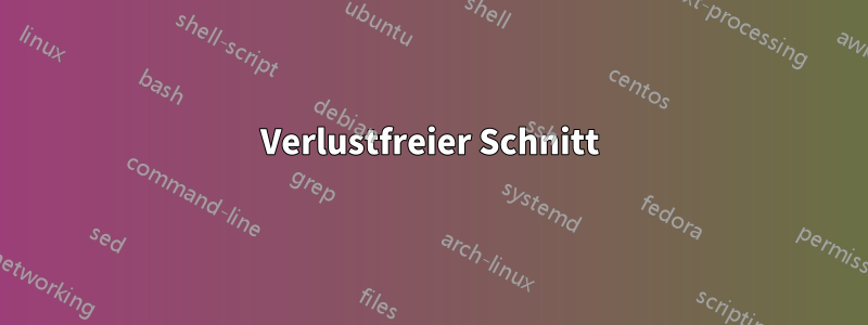Verlustfreier Schnitt