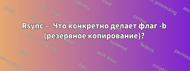 Rsync — Что конкретно делает флаг -b (резервное копирование)?