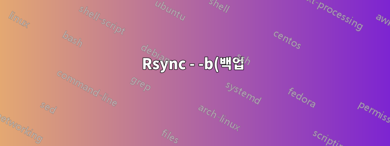 Rsync - -b(백업) 플래그는 구체적으로 어떤 역할을 합니까?