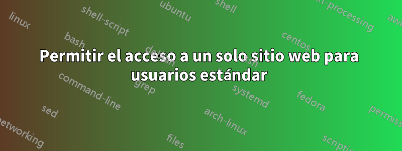 Permitir el acceso a un solo sitio web para usuarios estándar