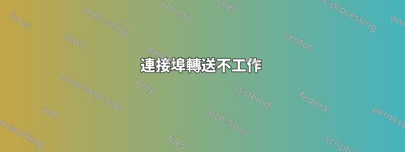 連接埠轉送不工作