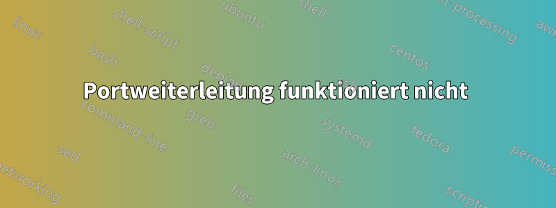 Portweiterleitung funktioniert nicht
