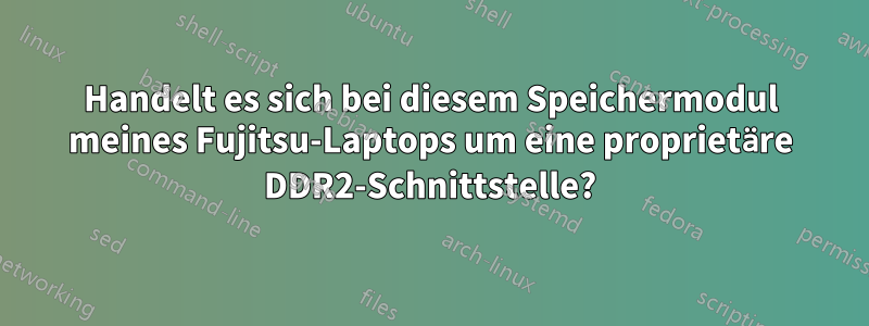 Handelt es sich bei diesem Speichermodul meines Fujitsu-Laptops um eine proprietäre DDR2-Schnittstelle?