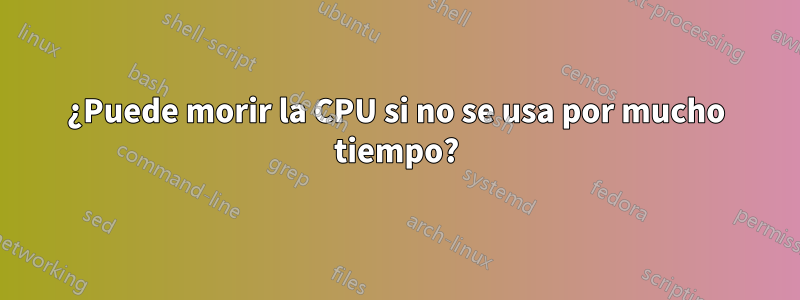 ¿Puede morir la CPU si no se usa por mucho tiempo?