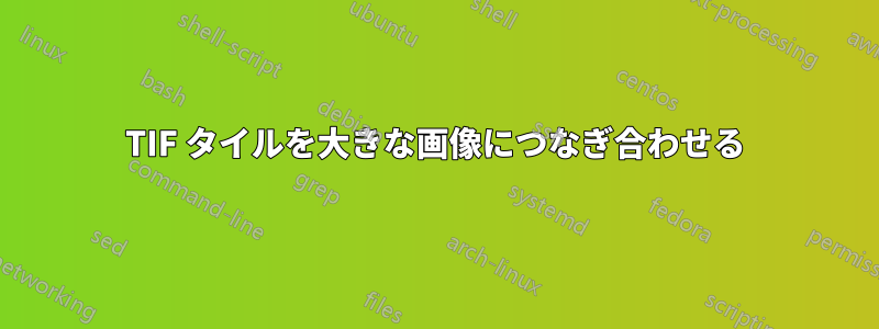 TIF タイルを大きな画像につなぎ合わせる