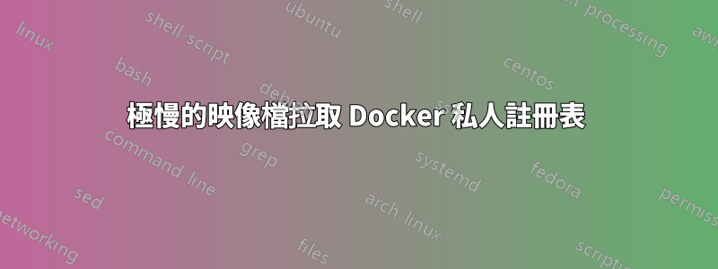 極慢的映像檔拉取 Docker 私人註冊表