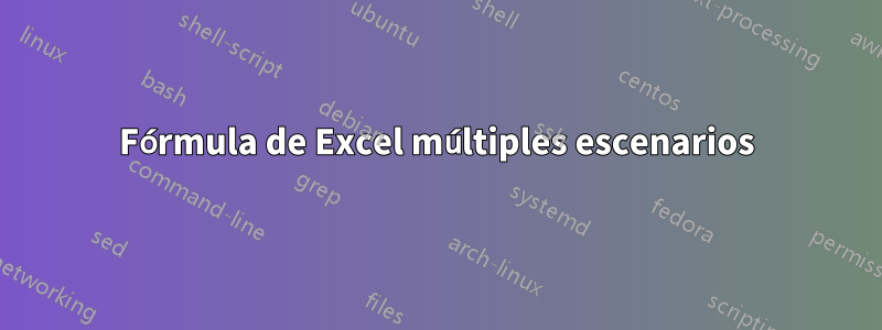 Fórmula de Excel múltiples escenarios