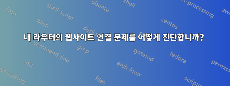 내 라우터의 웹사이트 연결 문제를 어떻게 진단합니까?