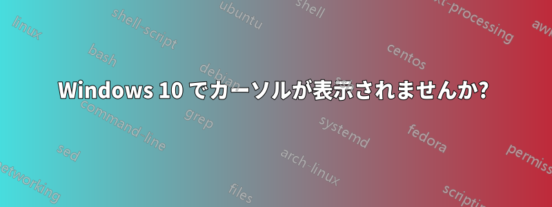 Windows 10 でカーソルが表示されませんか?