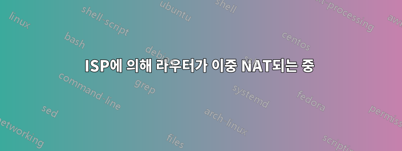 ISP에 의해 라우터가 이중 NAT되는 중