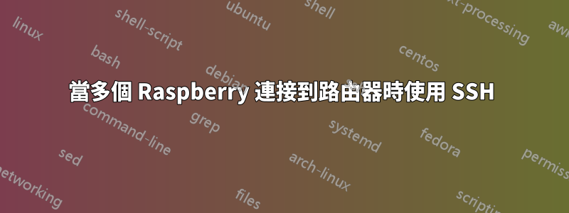 當多個 Raspberry 連接到路由器時使用 SSH