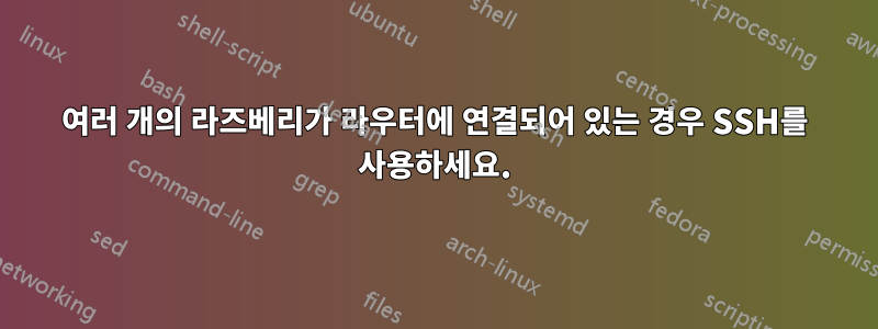 여러 개의 라즈베리가 라우터에 연결되어 있는 경우 SSH를 사용하세요.