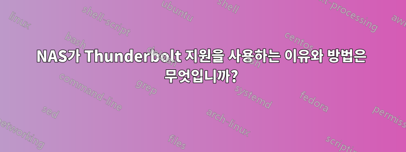 NAS가 Thunderbolt 지원을 사용하는 이유와 방법은 무엇입니까?