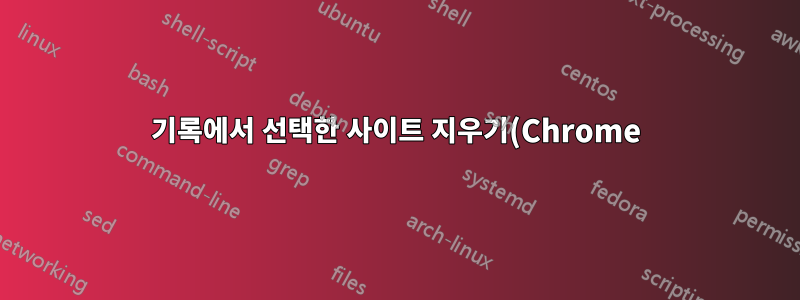 기록에서 선택한 사이트 지우기(Chrome)