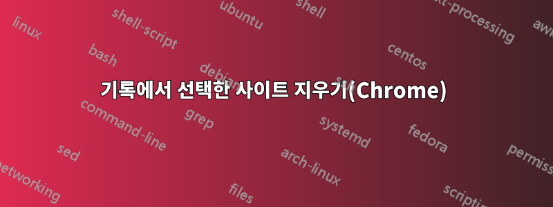 기록에서 선택한 사이트 지우기(Chrome)